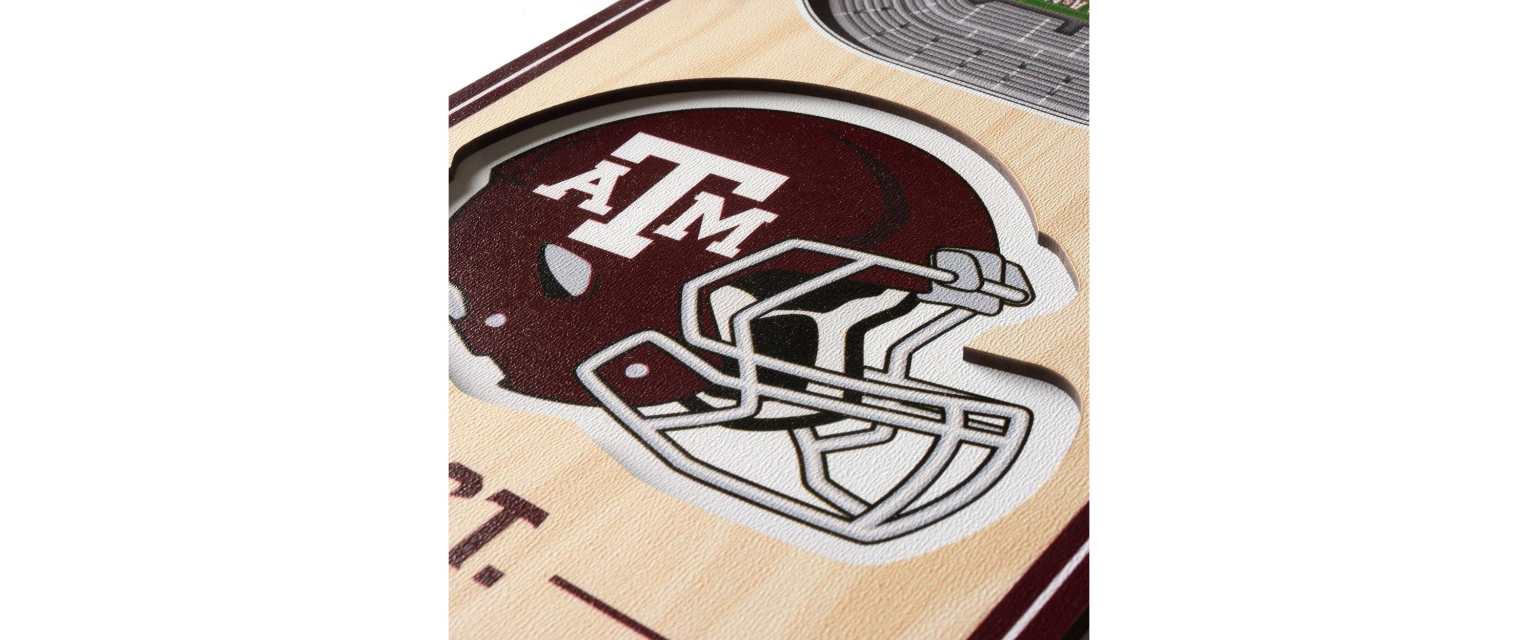 YouTheFan NCAA Texas A&M Aggies 3D Stadium 6x19 Banner - Kyle Field