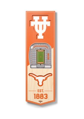 YouTheFan YouTheFan NCAA Texas Longhorns 3D Stadium 6x19 Banner - Darrell K Royal-Texas Memorial Stadium