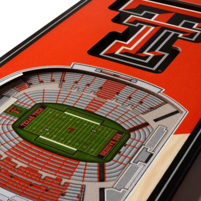 YouTheFan NCAA Texas Tech Red Raiders 3D Stadium 6x19 Banner - Jones AT&T Stadium