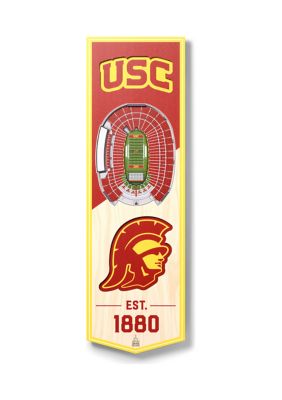 YouTheFan NCAA USC Trojans 3D Stadium 6x19 Banner - Los Angeles Memorial Coliseum