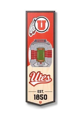 YouTheFan NCAA Utah Utes 3D Stadium 6x19 Banner - Eccles Stadium