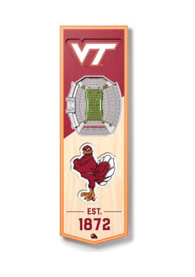 YouTheFan NCAA Virginia Tech Hokies 3D Stadium 6x19 Banner - Lane Stadium Worsham Field