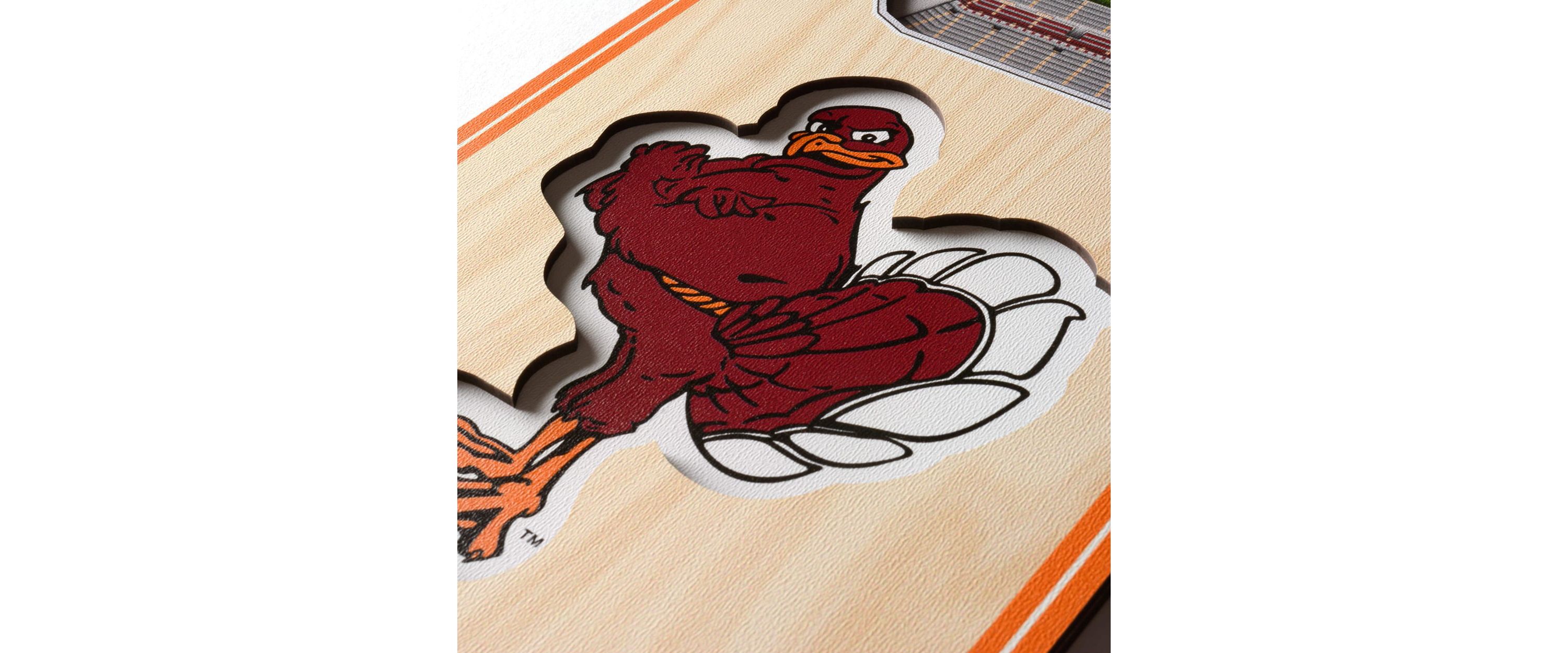 YouTheFan NCAA Virginia Tech Hokies 3D Stadium 6x19 Banner - Lane Stadium Worsham Field