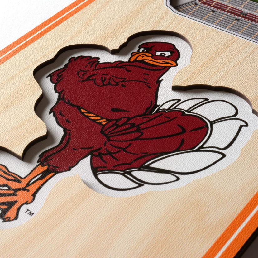 YouTheFan NCAA Virginia Tech Hokies 3D Stadium 6x19 Banner - Lane Stadium Worsham Field