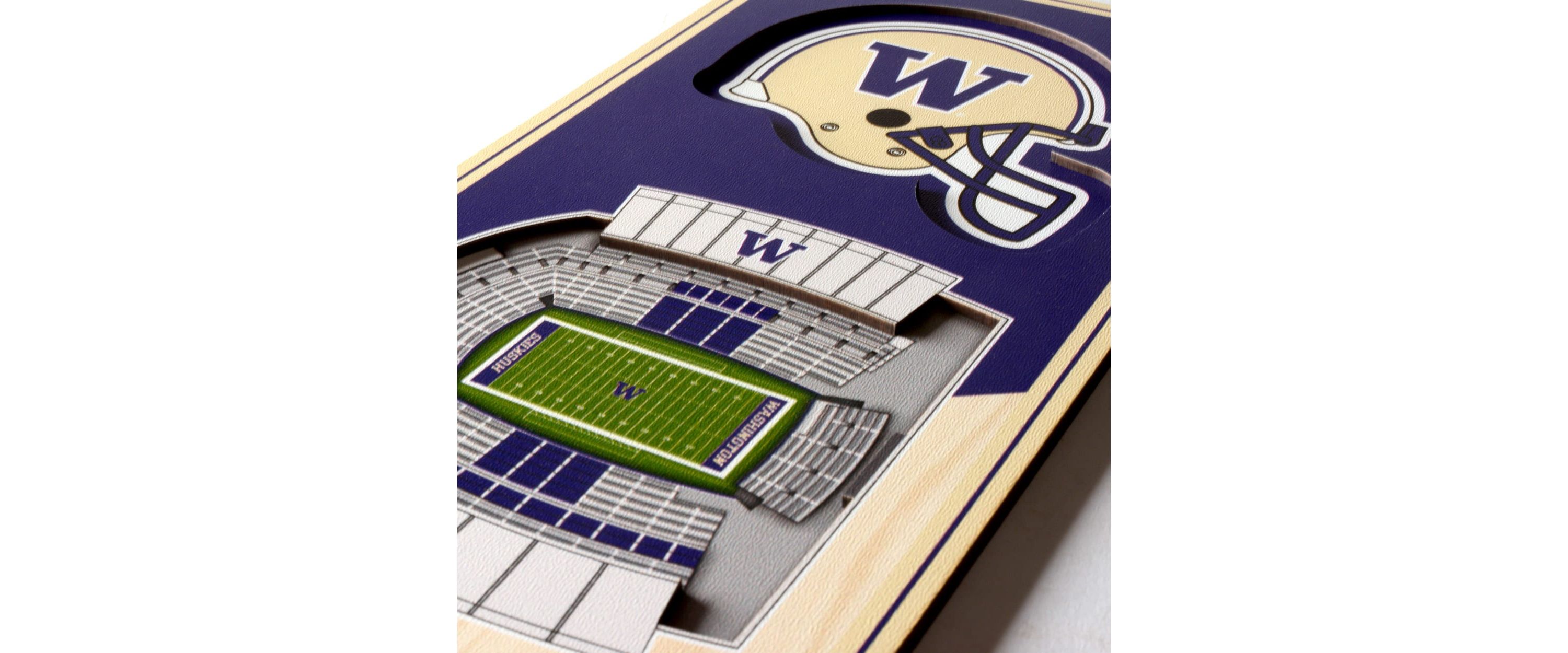 YouTheFan NCAA Washington Huskies 3D Stadium 6x19 Banner - Husky Stadium