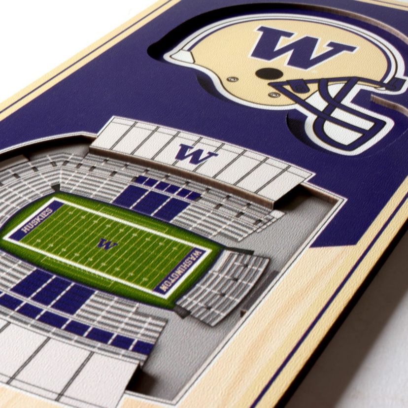 YouTheFan NCAA Washington Huskies 3D Stadium 6x19 Banner - Husky Stadium
