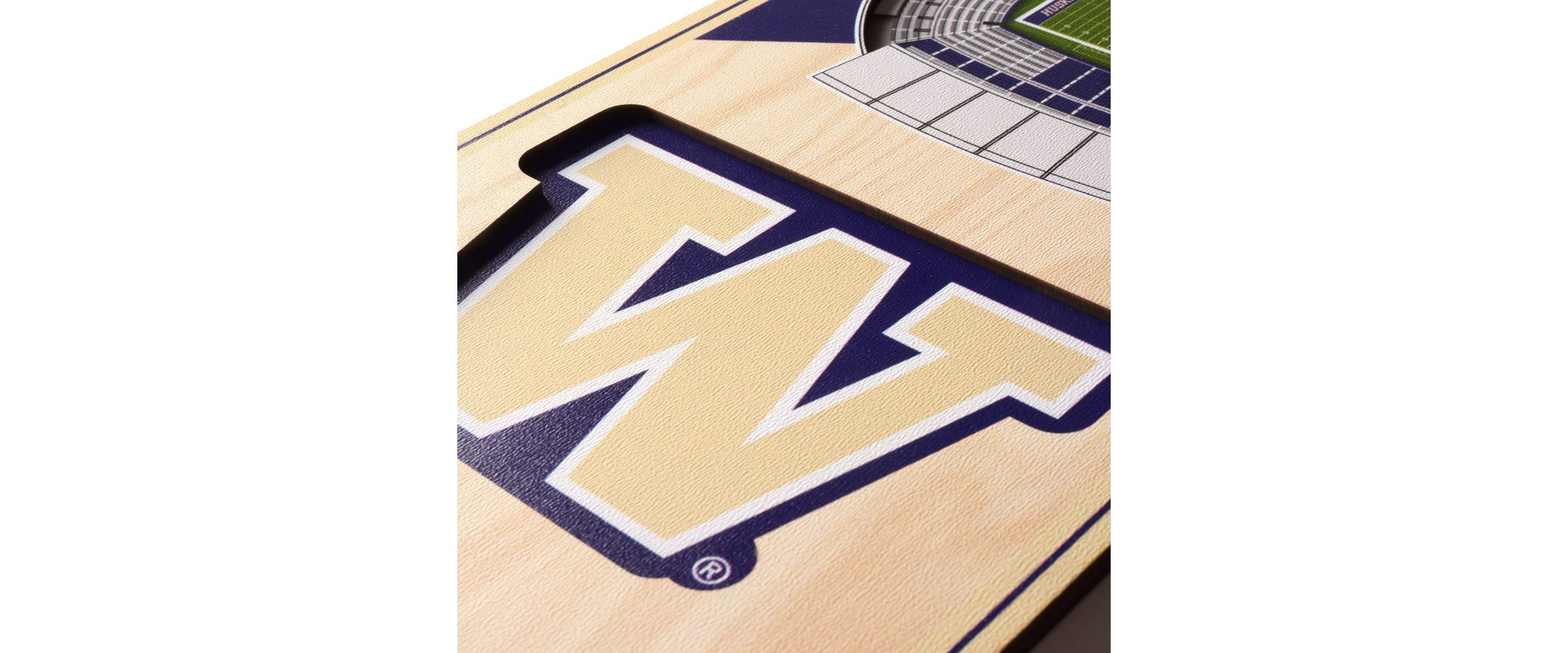 YouTheFan NCAA Washington Huskies 3D Stadium 6x19 Banner - Husky Stadium
