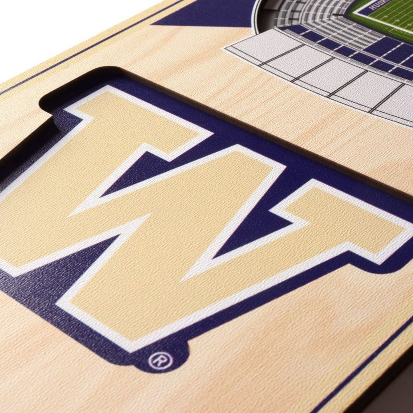 YouTheFan NCAA Washington Huskies 3D Stadium 6x19 Banner - Husky Stadium