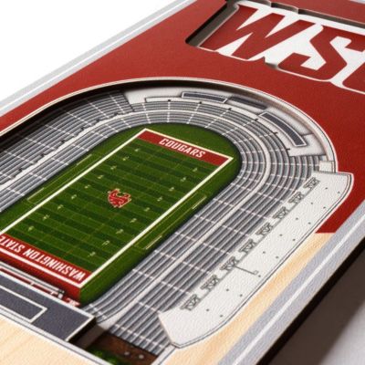 YouTheFan NCAA Washington State Cougars 3D Stadium 6x19 Banner - Martin Stadium