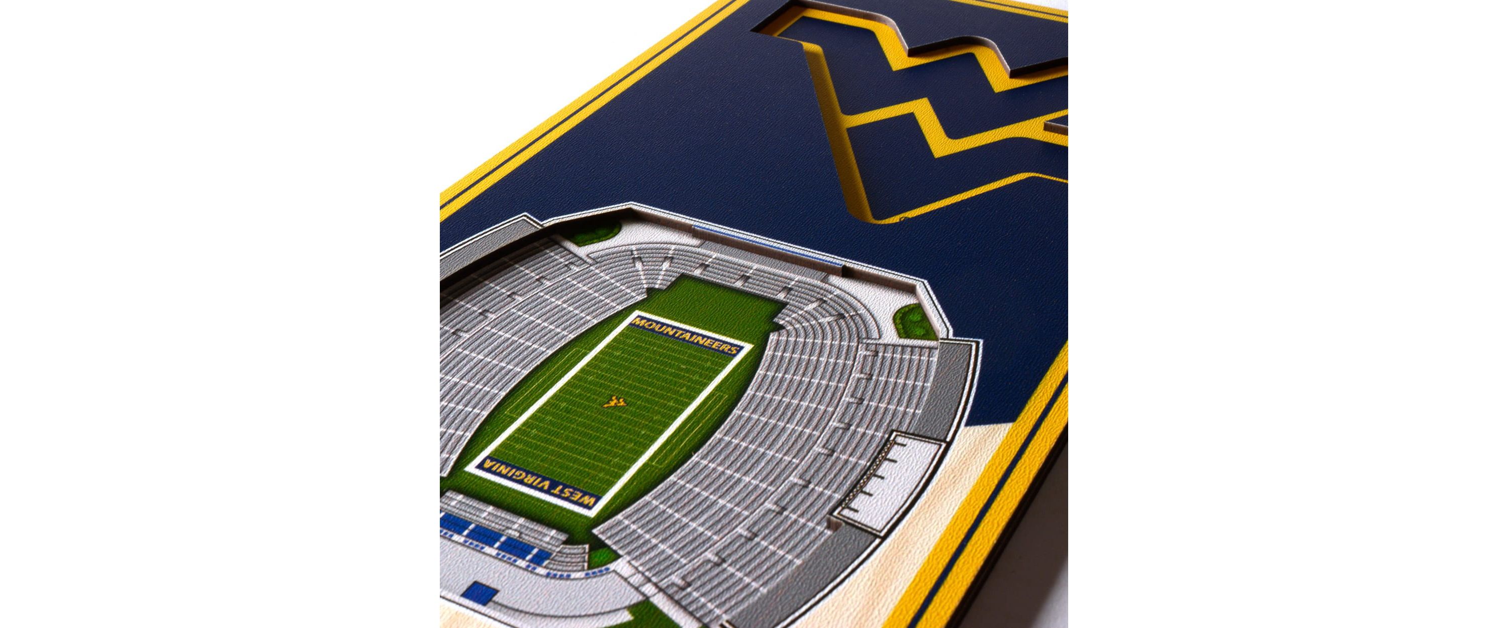 YouTheFan NCAA West Virginia Mountaineers FB 3D Stadium 6x19 Banner - Milan Puskar Stadium