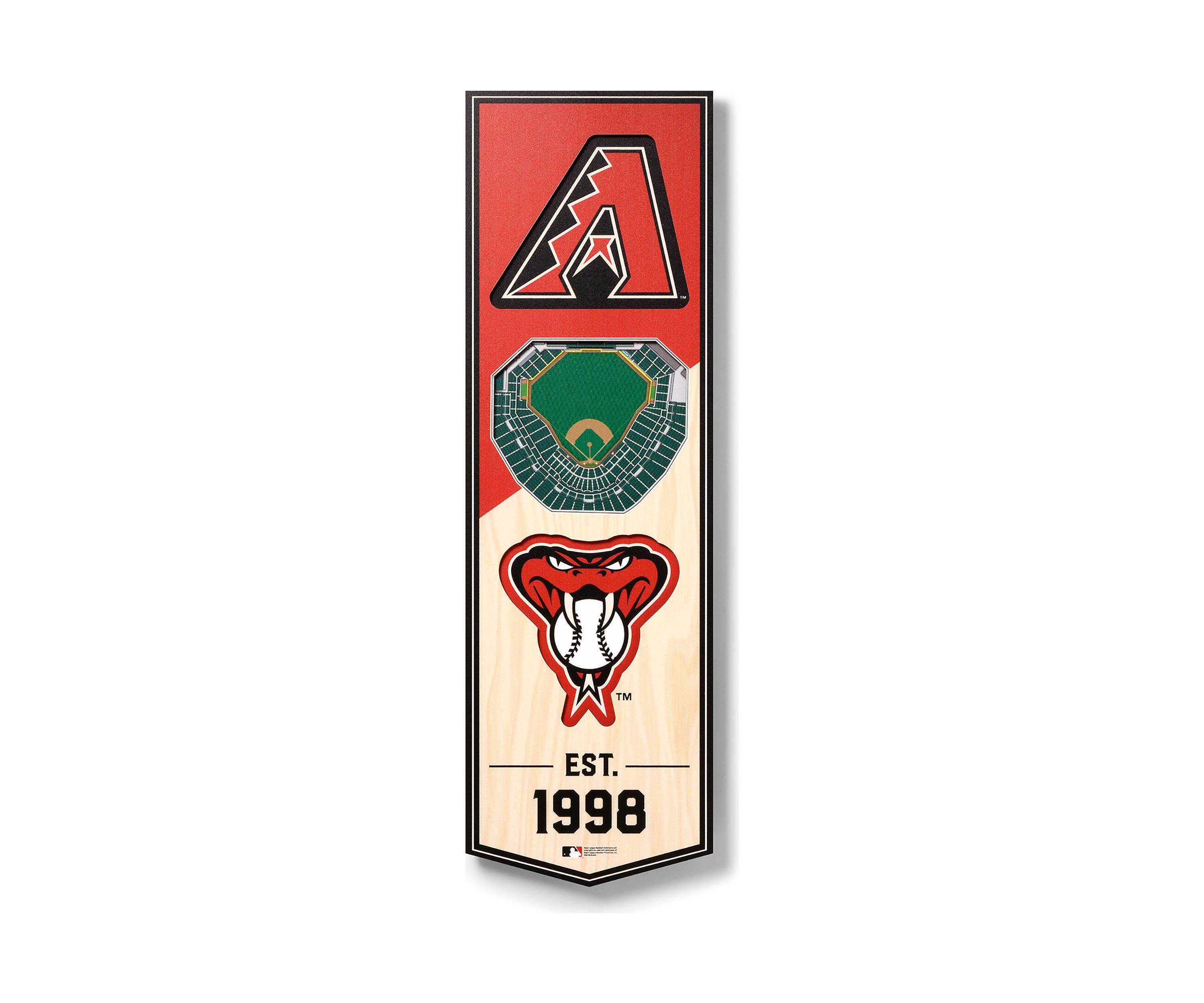 YouTheFan MLB Arizona Diamondbacks 3D Stadium 6x19 Banner - Chase Field