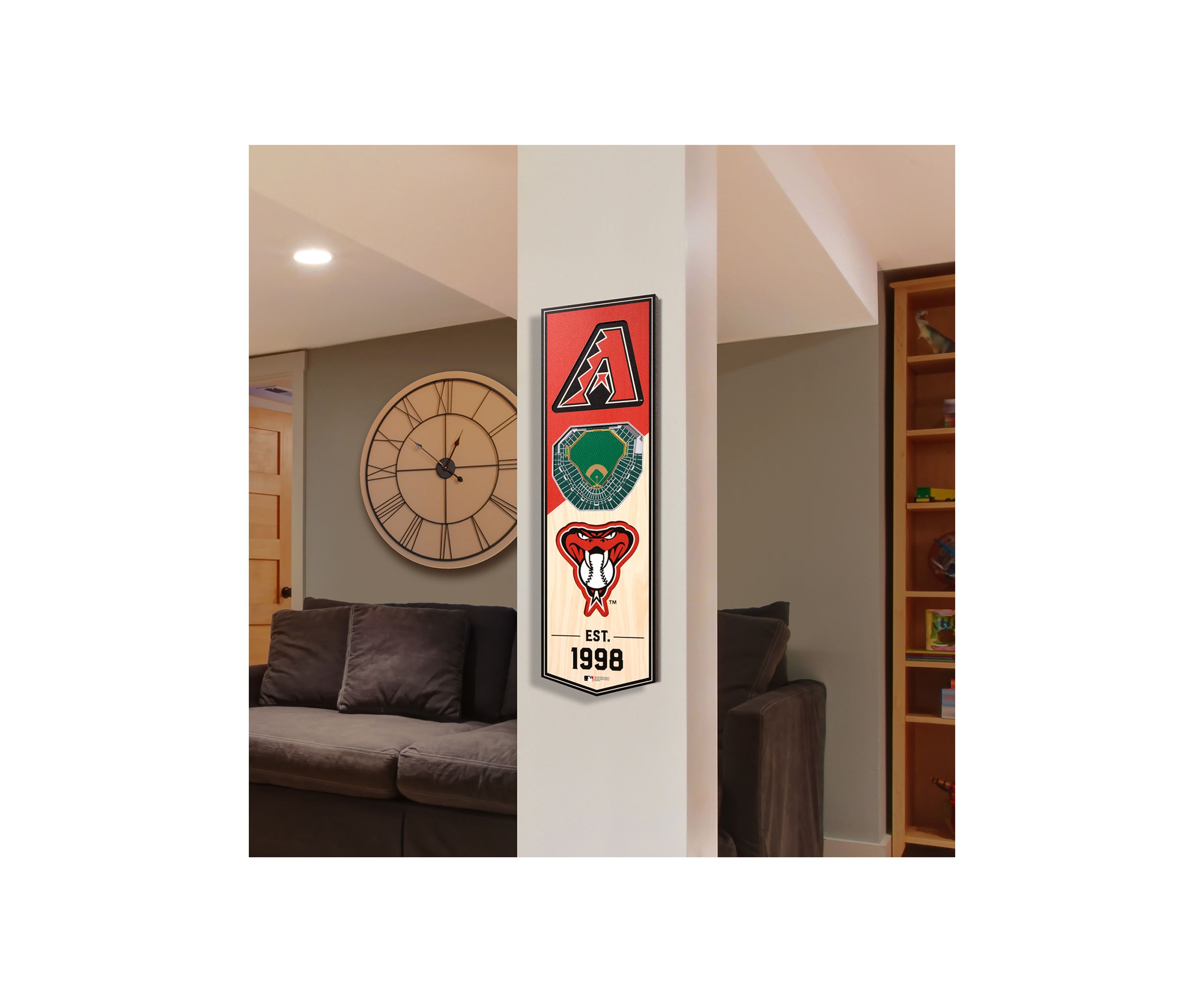 YouTheFan MLB Arizona Diamondbacks 3D Stadium 6x19 Banner - Chase Field
