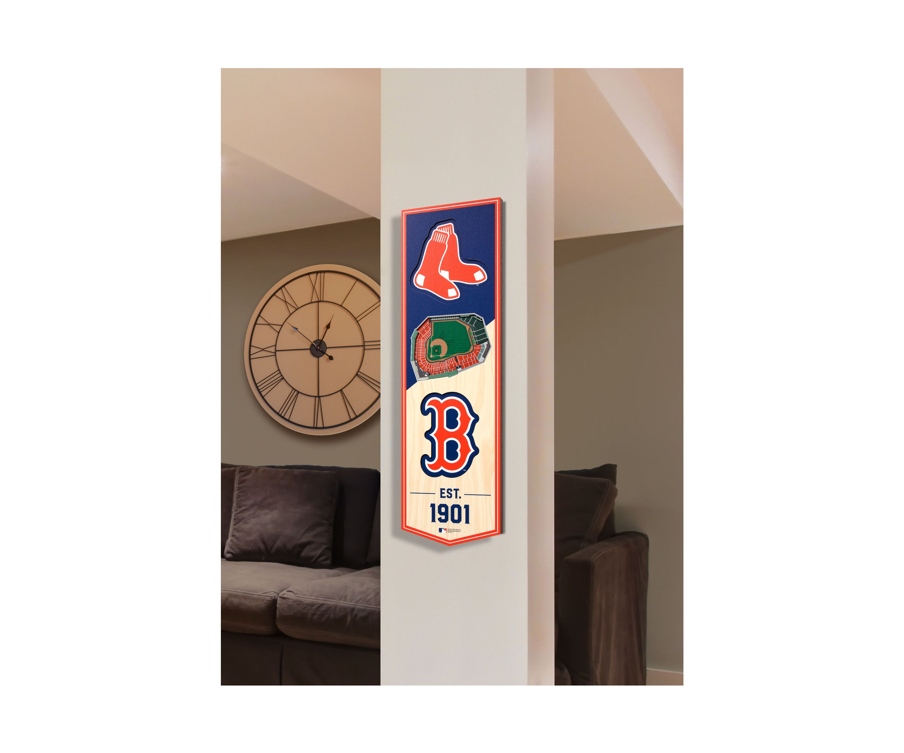 YouTheFan MLB Boston Red Sox 3D Stadium 6x19 Banner - Fenway Park