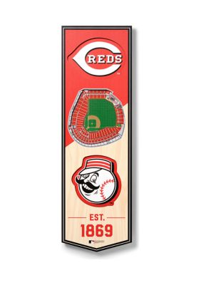 YouTheFan MLB Cincinnati Reds 3D Stadium 6x19 Banner - Great American Ball Park