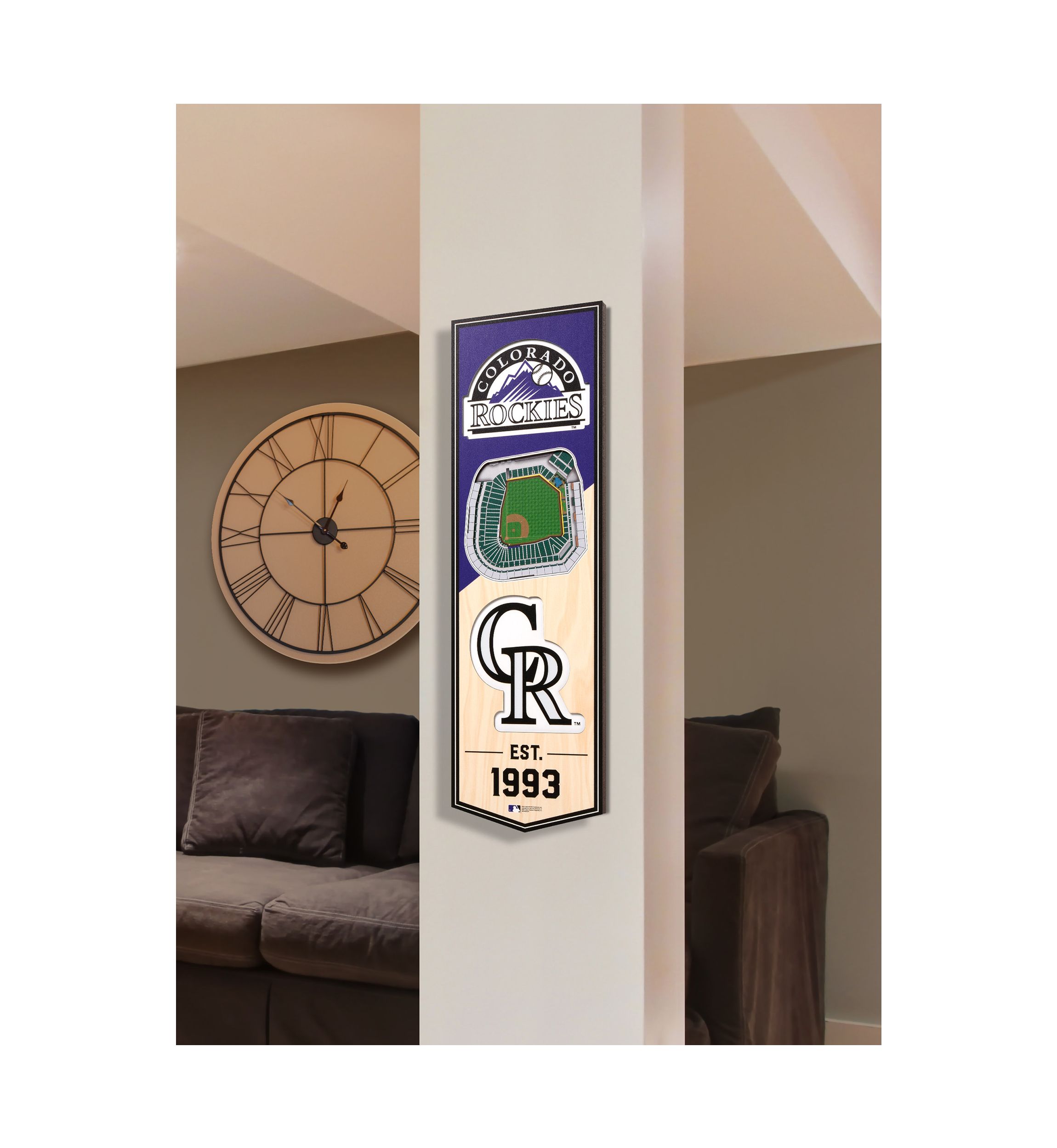 YouTheFan MLB Colorado Rockies 3D Stadium 6x19 Banner - Coors Field