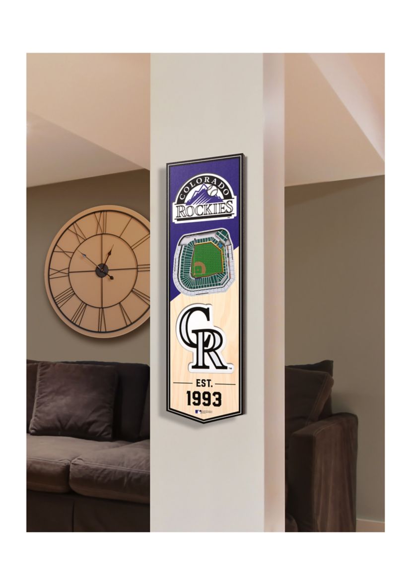YouTheFan MLB Colorado Rockies 3D Stadium 6x19 Banner - Coors Field