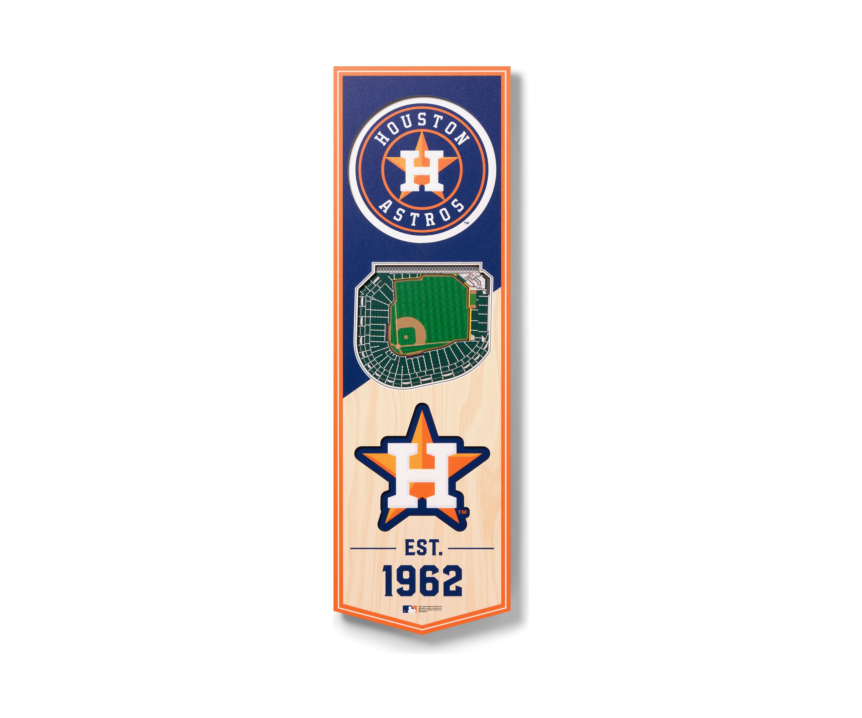 YouTheFan MLB Houston Astros 3D Stadium 6x19 Banner - Minute Maid Park