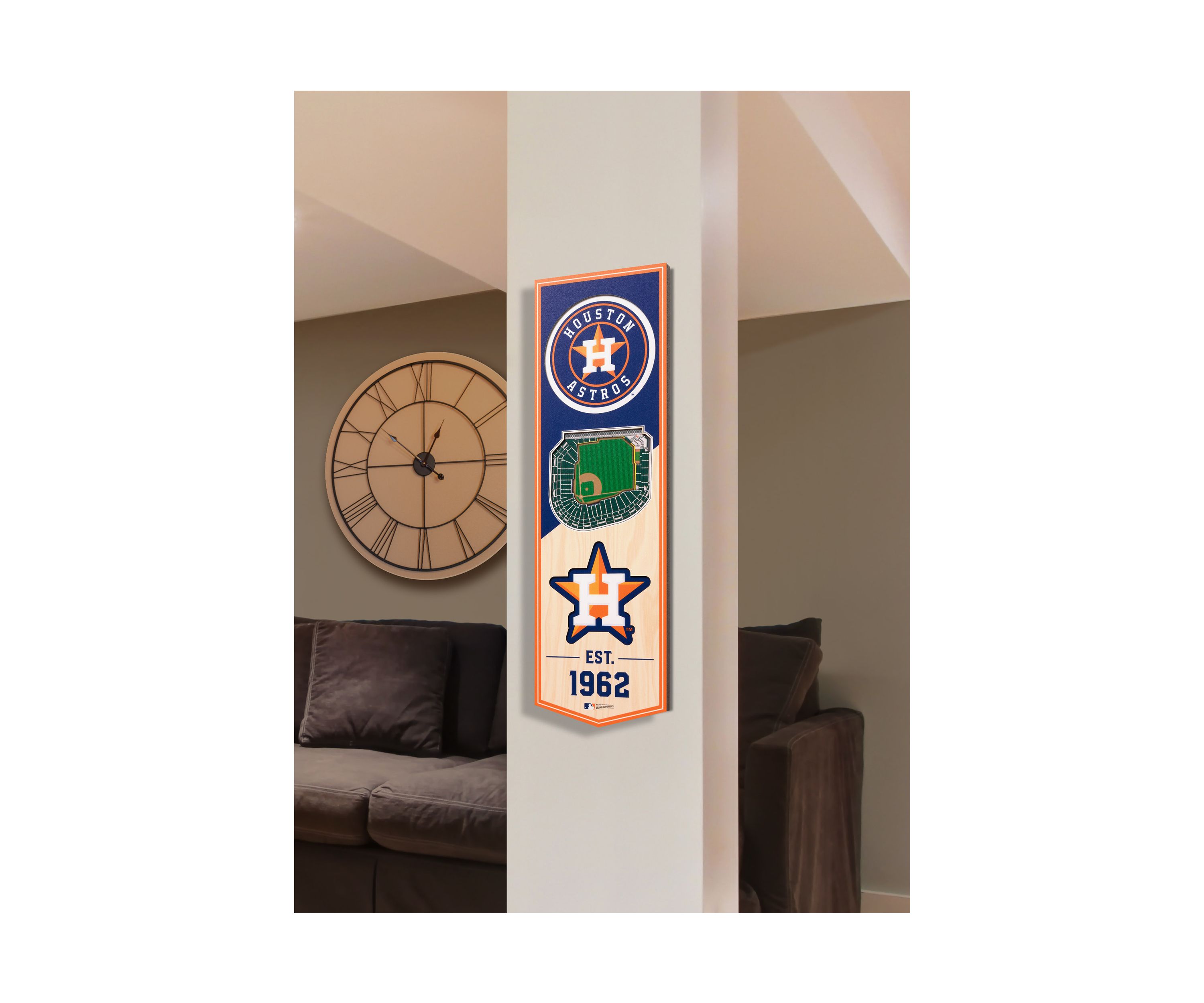 YouTheFan MLB Houston Astros 3D Stadium 6x19 Banner - Minute Maid Park