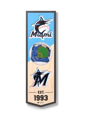 YouTheFan MLB Miami Marlins 3D Stadium 6x19 Banner - Marlins Park