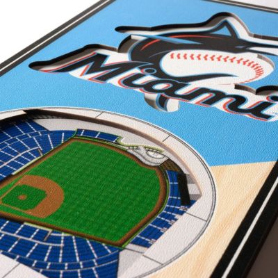 YouTheFan MLB Miami Marlins 3D Stadium 6x19 Banner - Marlins Park