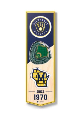 YouTheFan MLB Milwaukee Brewers 3D Stadium 6x19 Banner - Miller Park