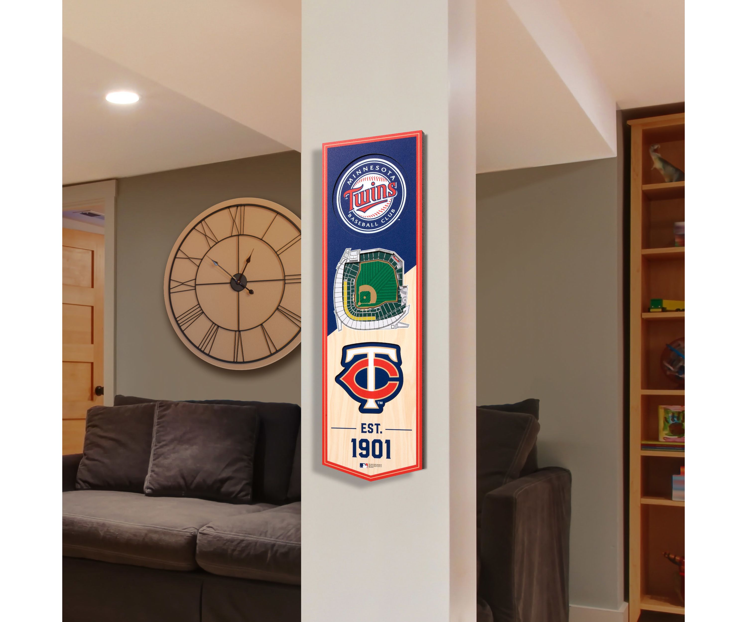 YouTheFan MLB Minnesota Twins 3D Stadium 6x19 Banner - Target Field