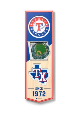 MLB Texas Rangers 6x19 Stadium 3D View Banner