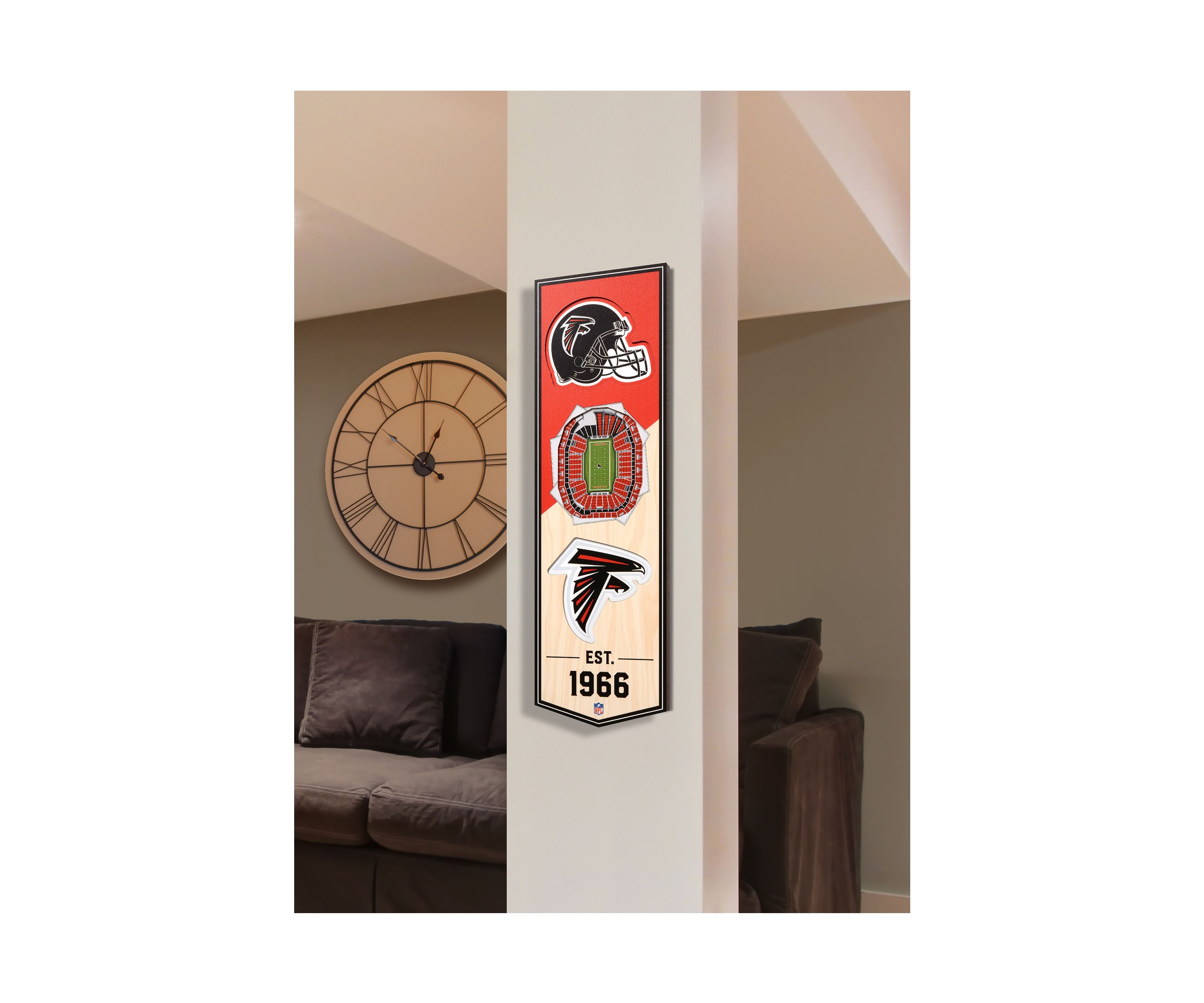 YouTheFan NFL Atlanta Falcons 3D Stadium 6x19 Banner - Benz Stadium