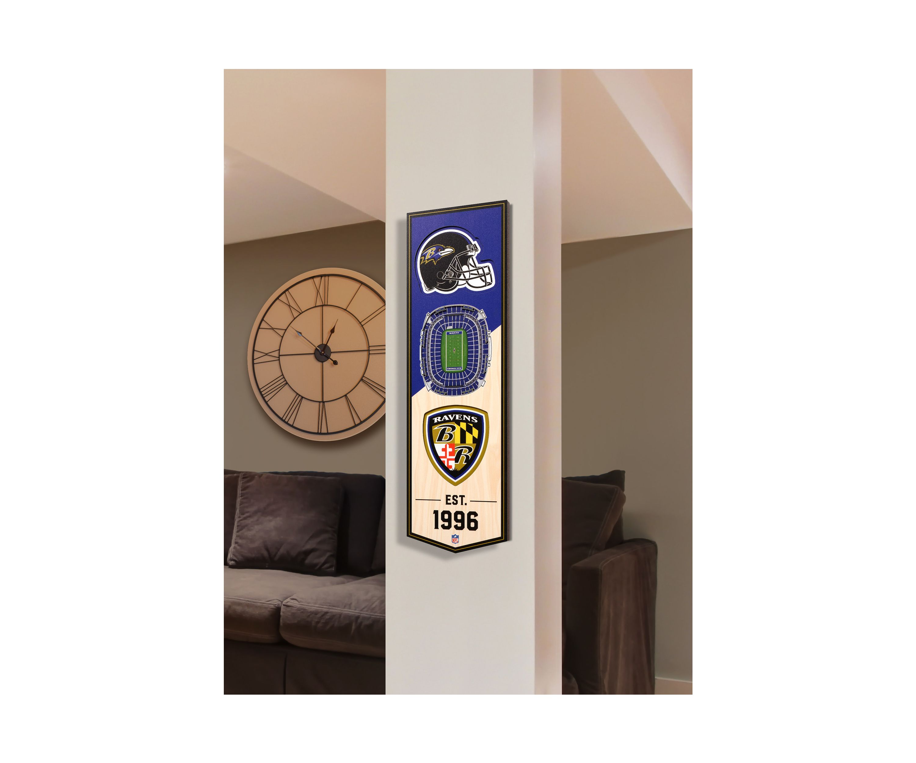 YouTheFan NFL Baltimore Ravens 3D Stadium 6x19 Banner - M&T Bank Stadium
