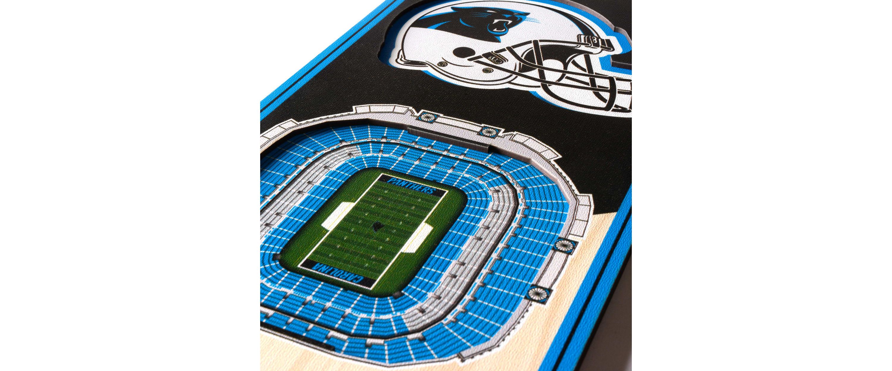 YouTheFan NFL Carolina Panthers 3D Stadium 6x19 Banner - Bank of America Stadium