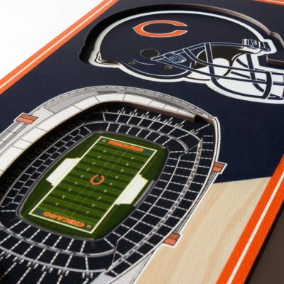 YouTheFan NFL Chicago Bears 3D Stadium 6x19 Banner - Soldier Field