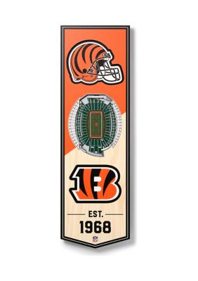 YouTheFan NFL Cincinnati Bengals 3D Stadium 6x19 Banner - Paul Brown Stadium