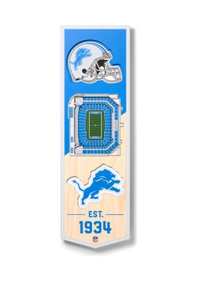 YouTheFan NFL Detroit Lions 3D Stadium 6x19 Banner - Ford Field