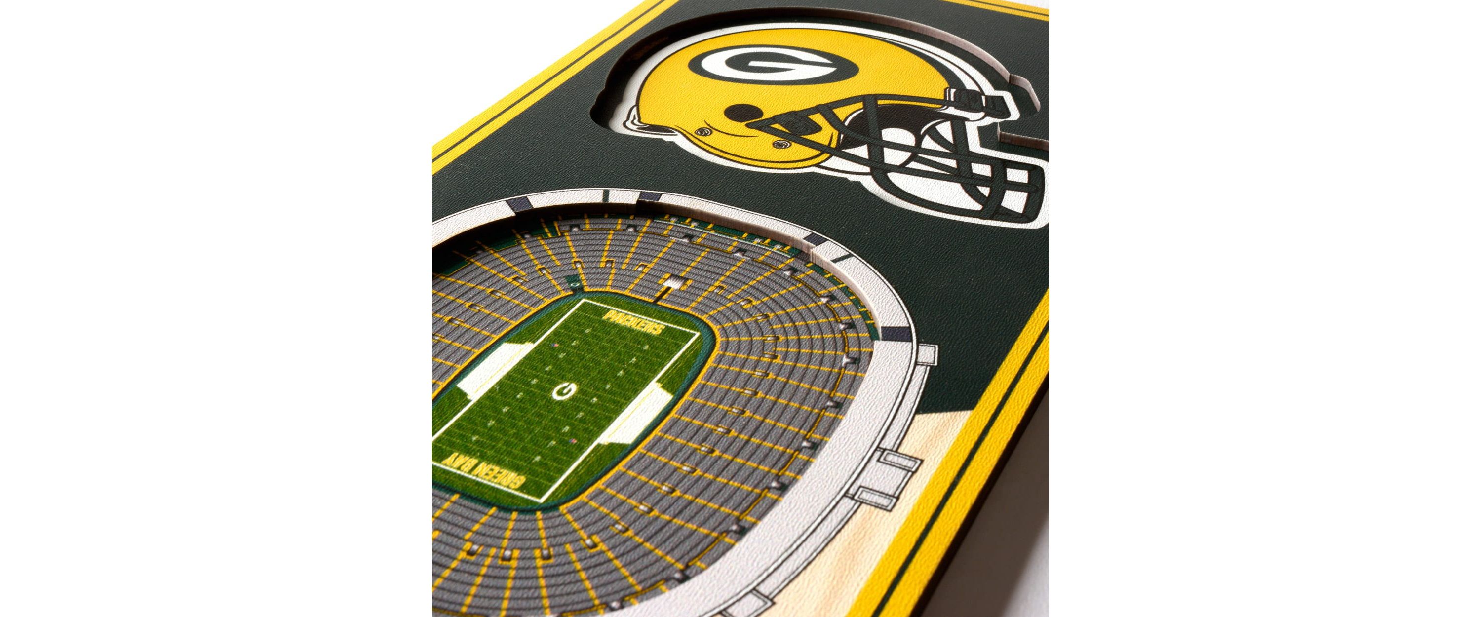 YouTheFan NFL Green Bay Packers 3D Stadium 6x19 Banner - Lambeau Field