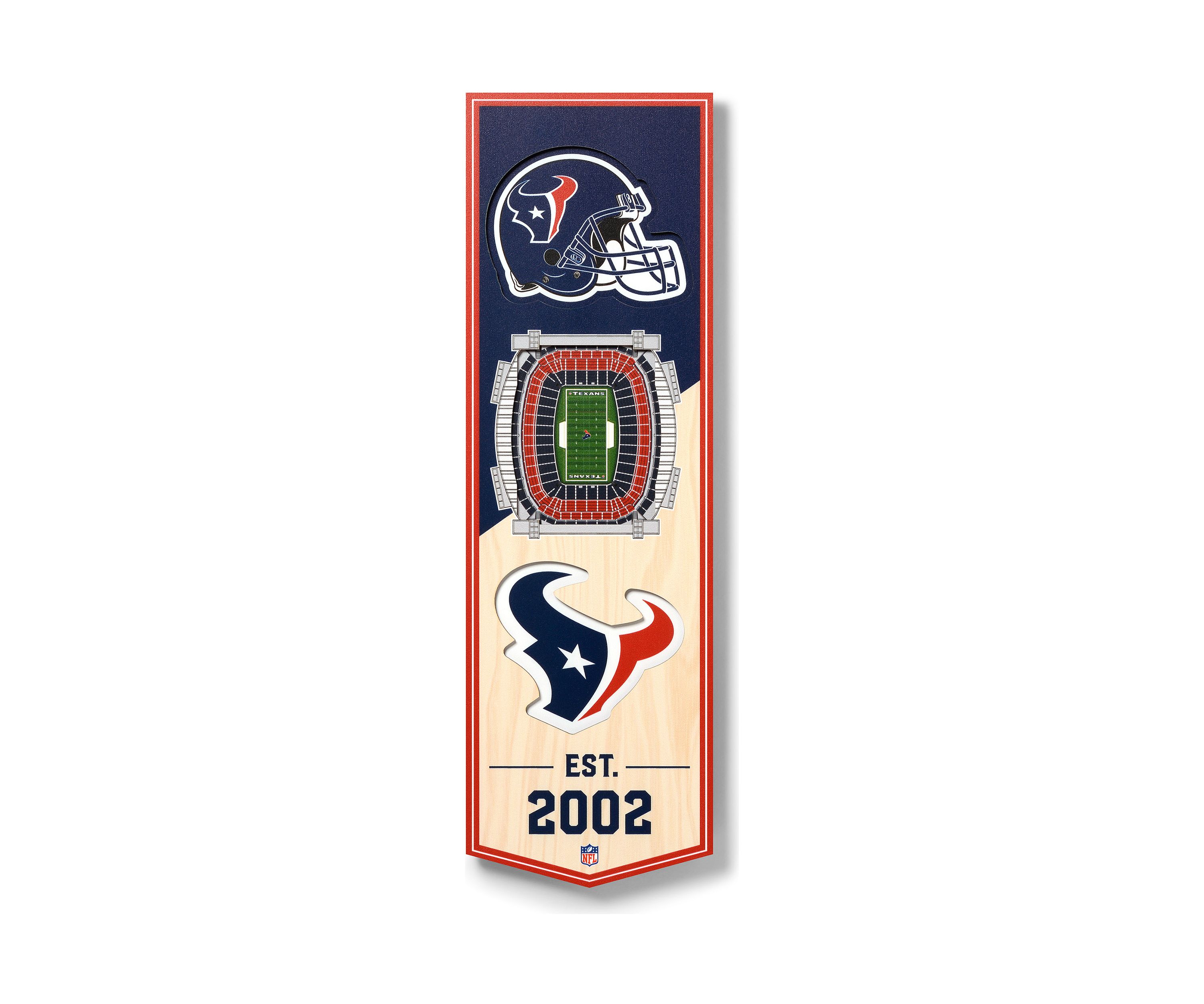 YouTheFan NFL Houston Texans 3D Stadium 6x19 Banner - NRG Stadium