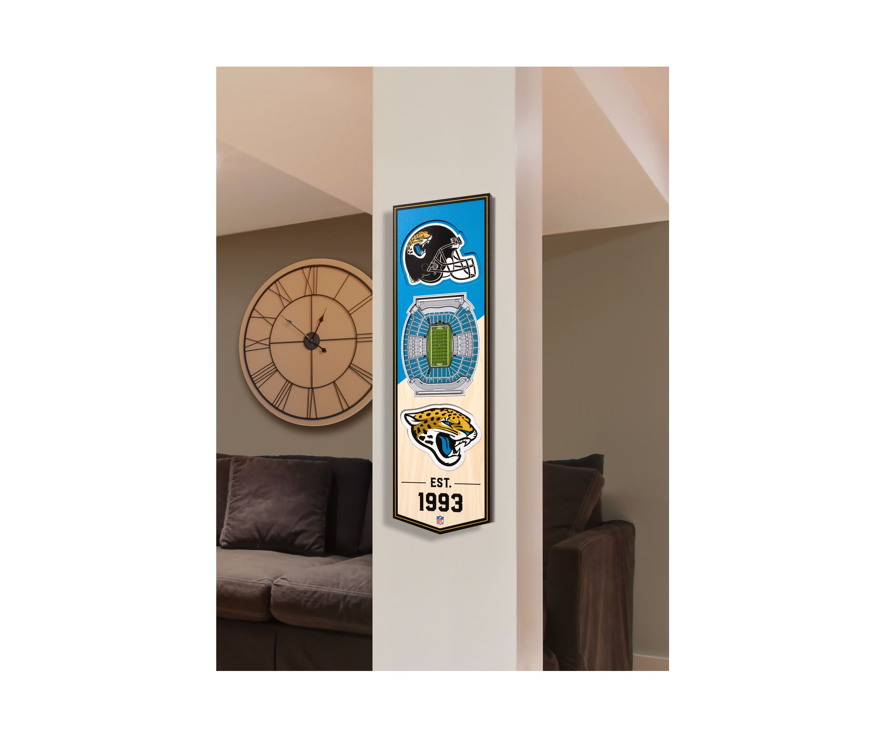 YouTheFan NFL Jacksonville Jaguars 3D Stadium 6x19 Banner - TIAA Bank Field