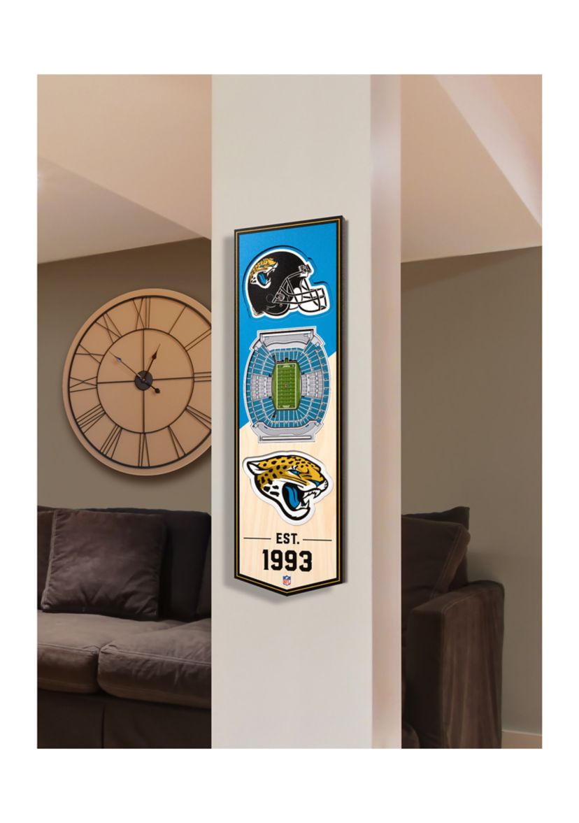 YouTheFan NFL Jacksonville Jaguars 3D Stadium 6x19 Banner - TIAA Bank Field