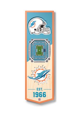 YouTheFan NFL Miami Dolphins 3D Stadium 6x19 Banner - Hard Rock Stadium