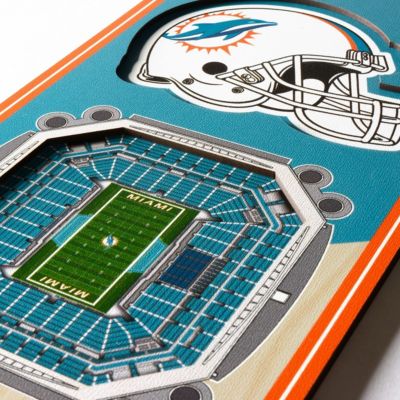 YouTheFan NFL Miami Dolphins 3D Stadium 6x19 Banner - Hard Rock Stadium