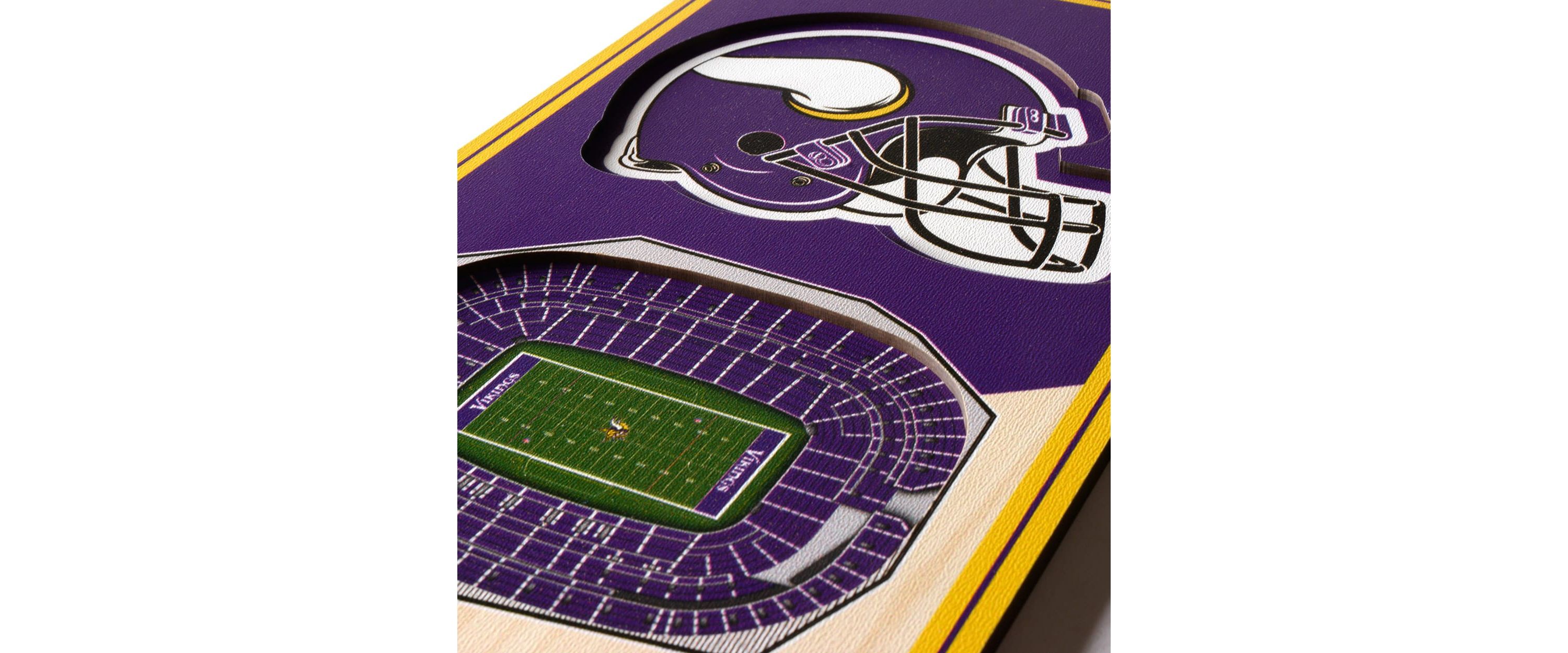 YouTheFan NFL Minnesota Vikings 3D Stadium 6x19 Banner - U.S. Bank Stadium