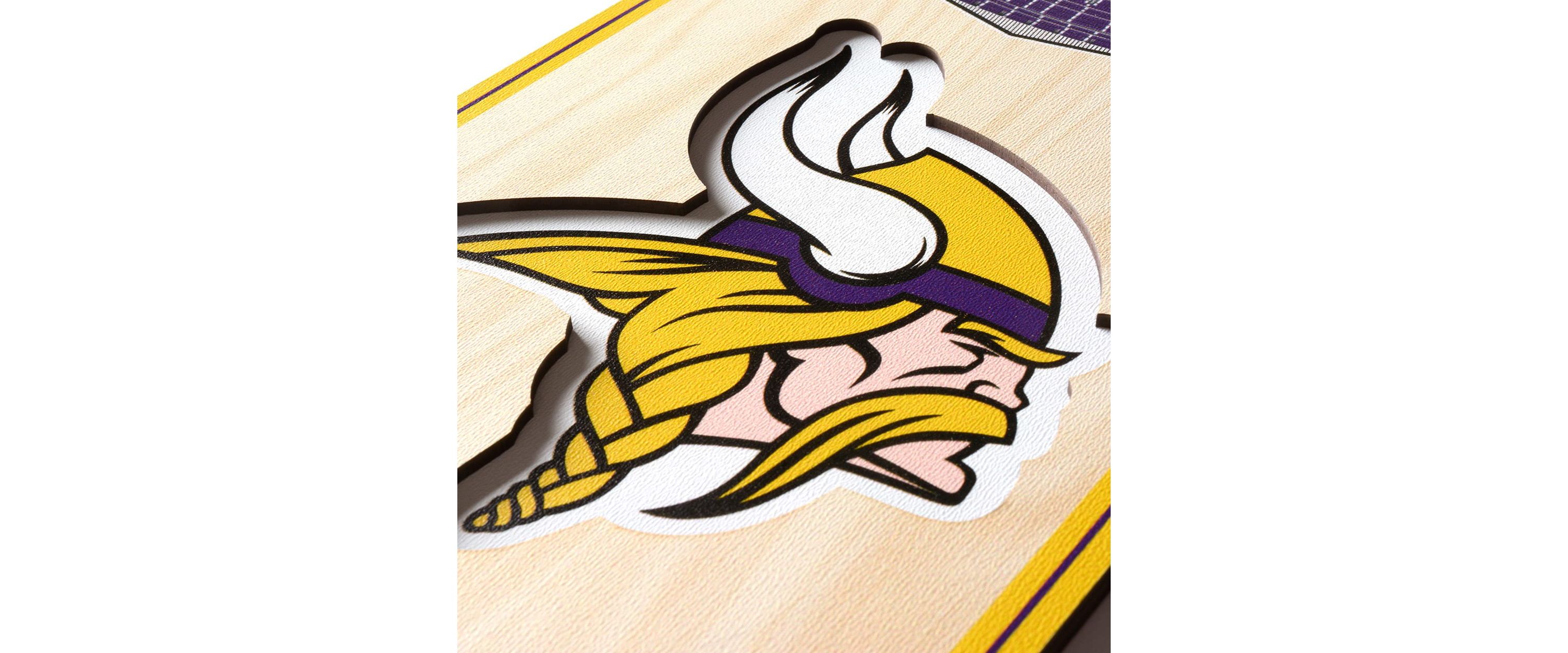YouTheFan NFL Minnesota Vikings 3D Stadium 6x19 Banner - U.S. Bank Stadium