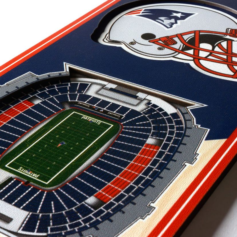 YouTheFan NFL New England Patriots 3D Stadium 6x19 Banner - Gillette Stadium