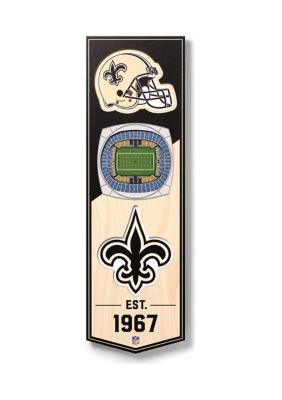YouTheFan NFL New Orleans Saints 3D Stadium 6x19 Banner - Benz Superdome