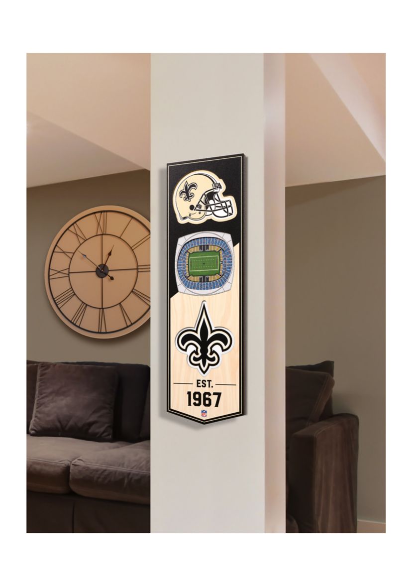 YouTheFan NFL New Orleans Saints 3D Stadium 6x19 Banner - Benz Superdome