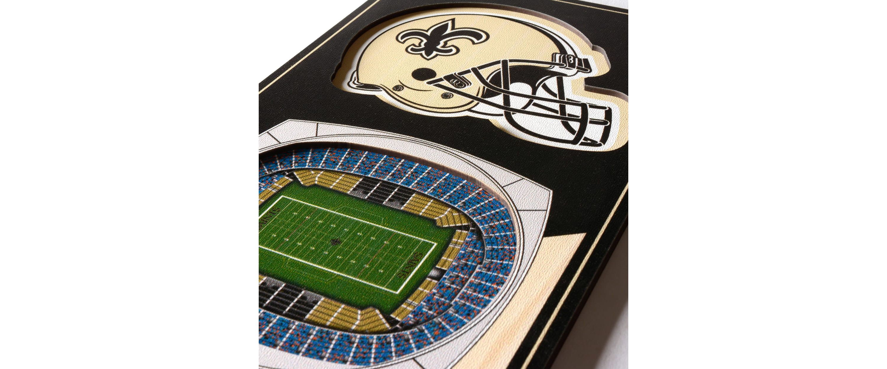 YouTheFan NFL New Orleans Saints 3D Stadium 6x19 Banner - Benz Superdome