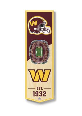 YouTheFan NFL Washington Commanders 3D Stadium 6x19 Banner - FedEx Field