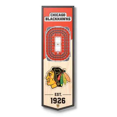YouTheFan NHL Chicago Blackhawks 3D Stadium 6x19 Banner - United Center
