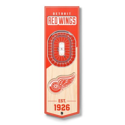 YouTheFan NHL Detroit Red Wings 3D Stadium 6x19 Banner - Little Caesars Arena