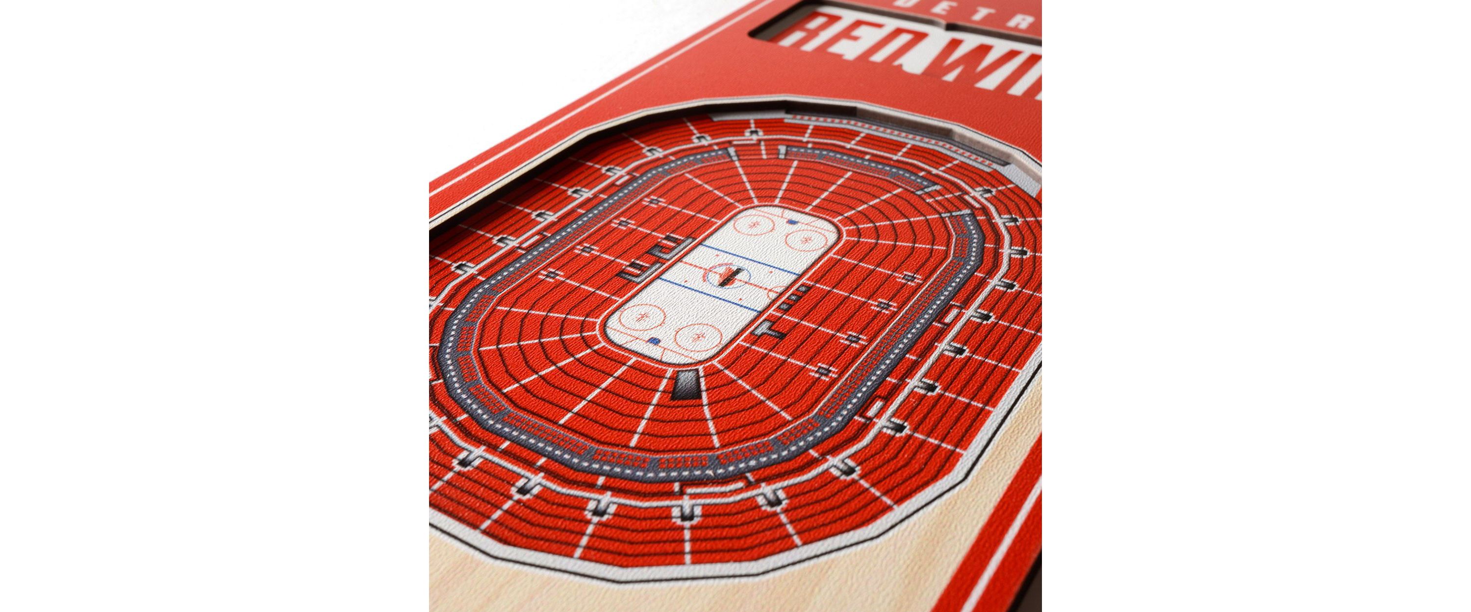 YouTheFan NHL Detroit Red Wings 3D Stadium 6x19 Banner - Little Caesars Arena