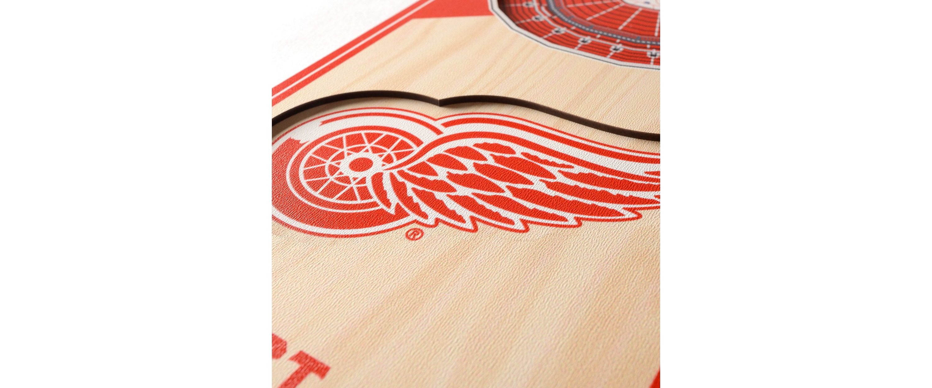 YouTheFan NHL Detroit Red Wings 3D Stadium 6x19 Banner - Little Caesars Arena